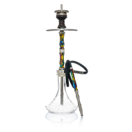 INVI - Recursion Handcut Edelstahl Shisha - Blau / Gelb / Lila