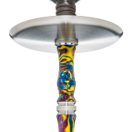 INVI - Recursion Handcut Edelstahl Shisha - Blau / Gelb / Lila