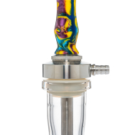 INVI - Recursion Handcut Edelstahl Shisha - Blau / Gelb / Lila