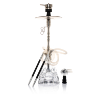 Amir's Luxury Hookahs - 302 3D Skull - Transparent / Edelstahl