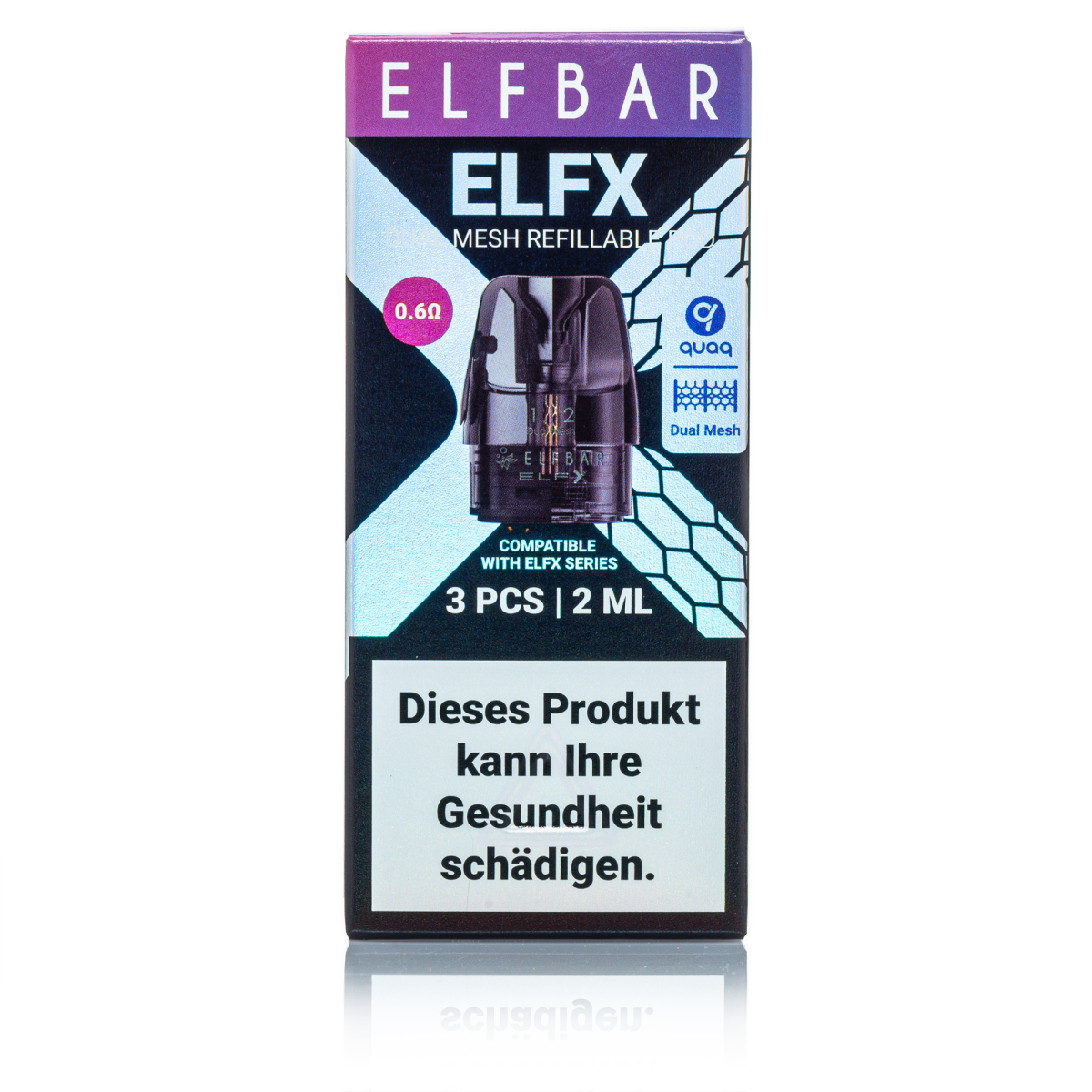 3 x Elfbar ELFX Pod - 0.6 Ohm