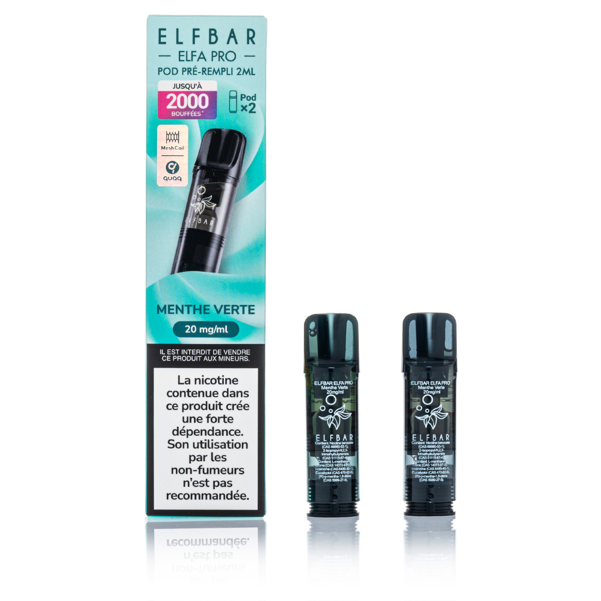 ELFBAR ELFA Pro - Spearmint - 2ml Pods / 20mg / 2 Stück