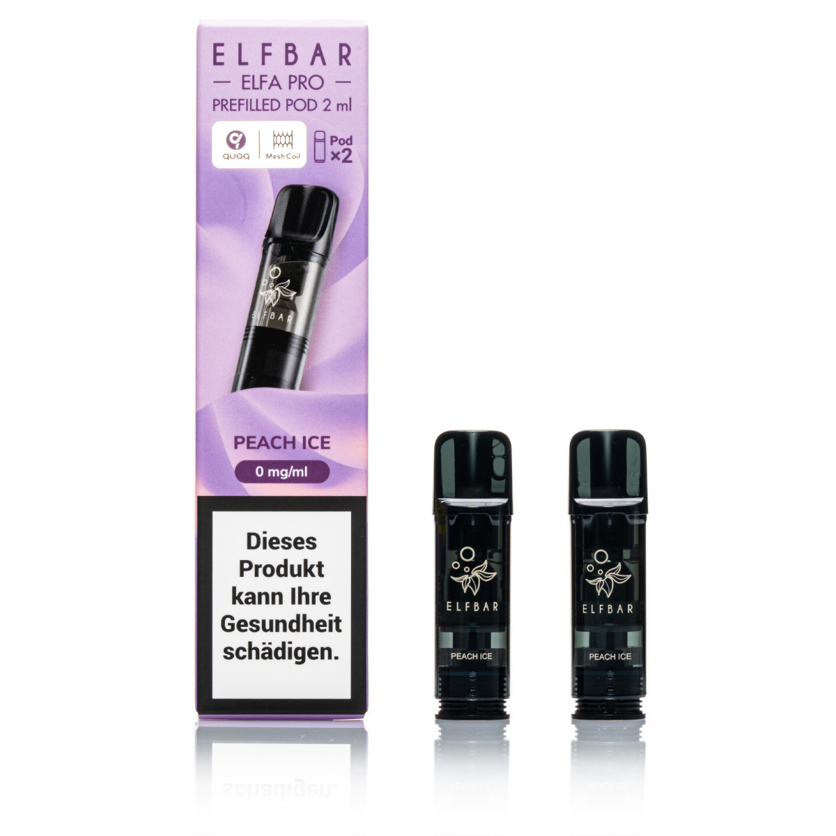 ELFBAR ELFA Pro - Peach ICE - 2ml Pods / ohne Nikotin / 2 Stück