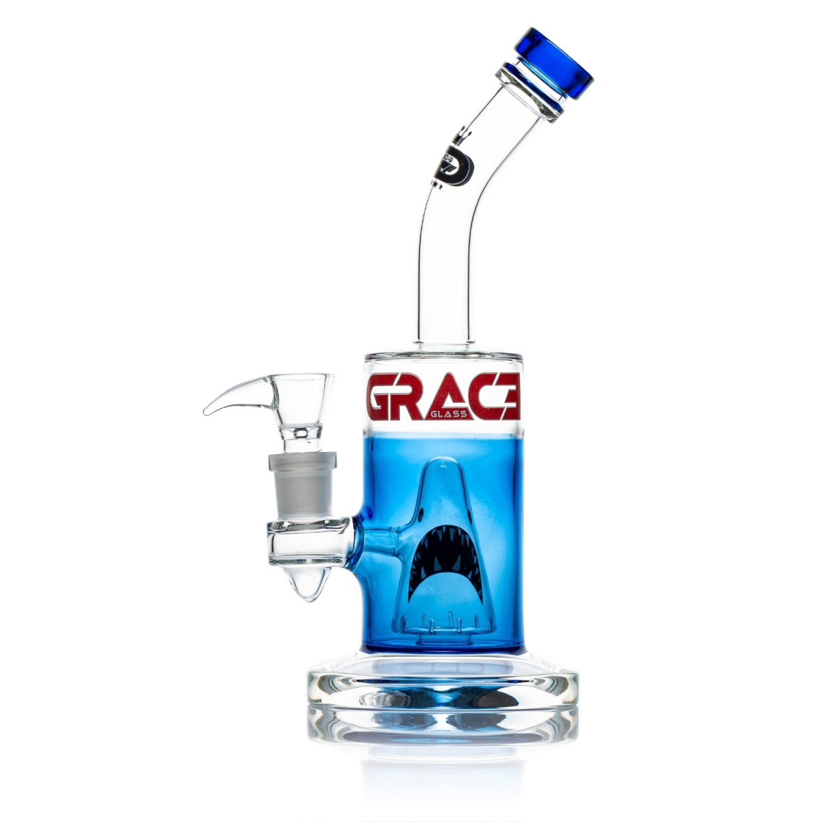 Grace Glass - Shark Attack Bong - Ocean Blue