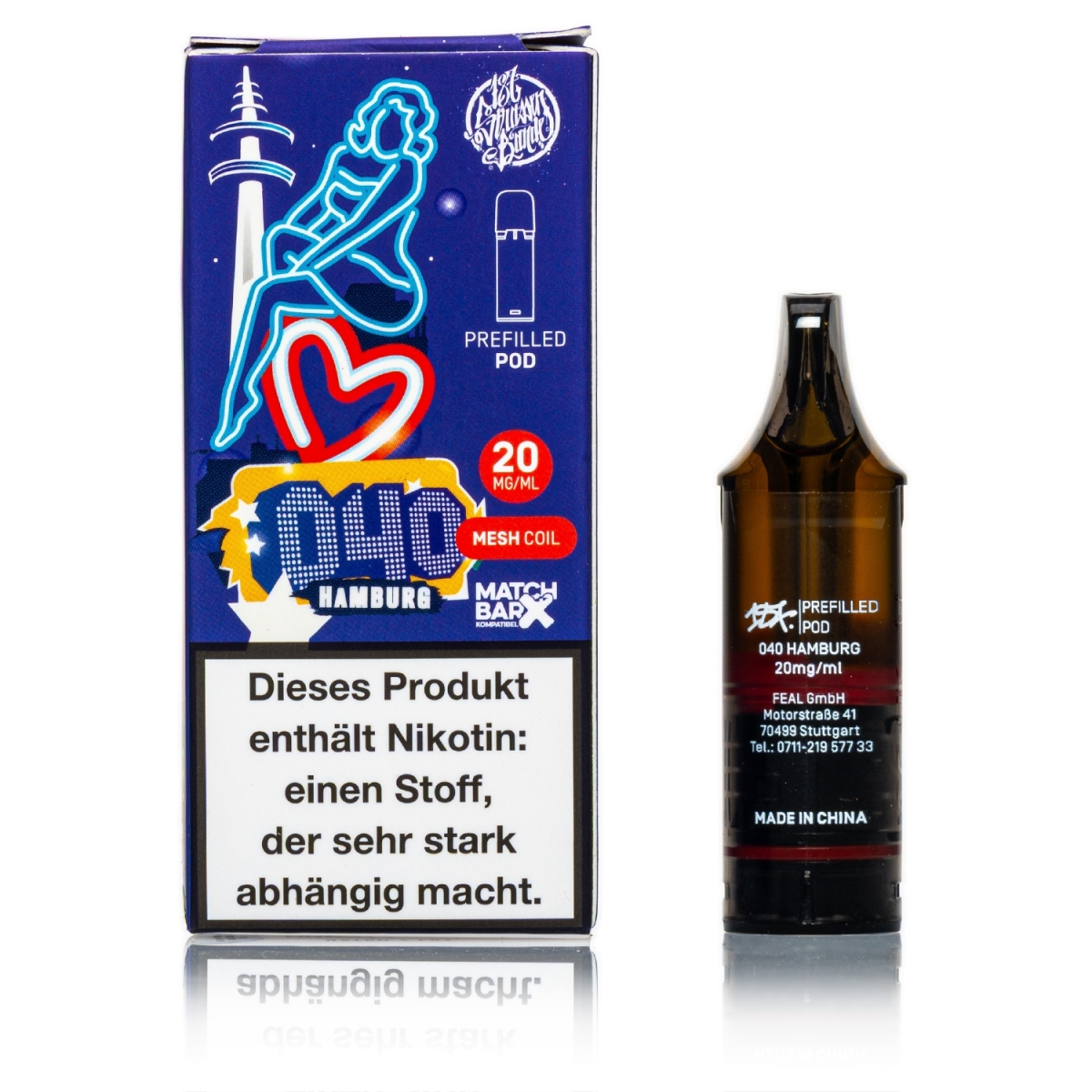 187 - 040 Hamburg - 2ml Pod / 20mg / 1 Stück
