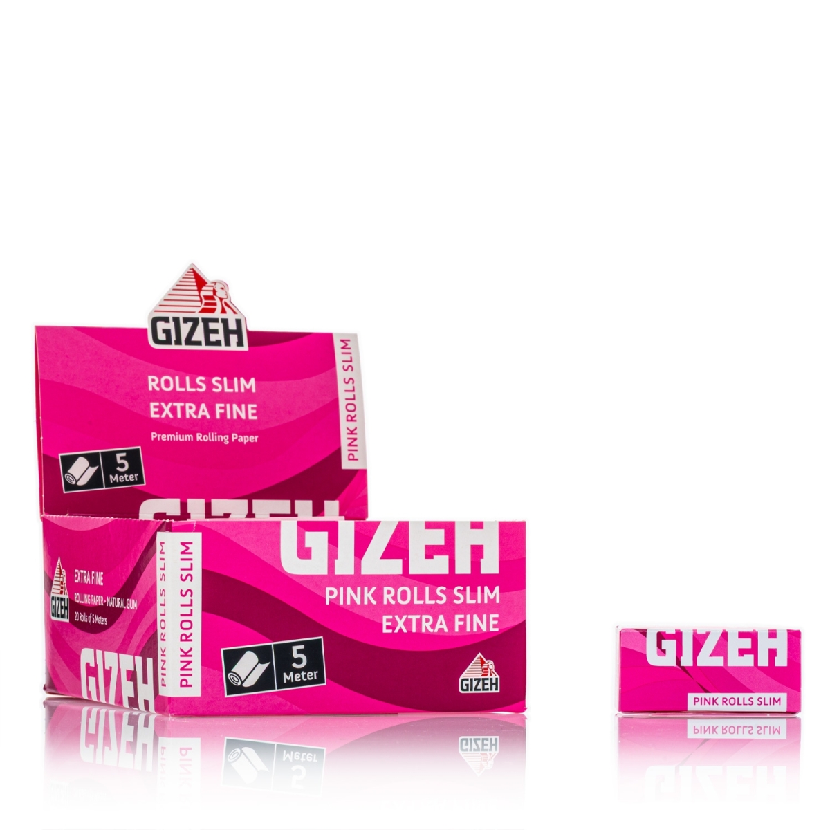 Gizeh Pink Rolls Slim Box (20)