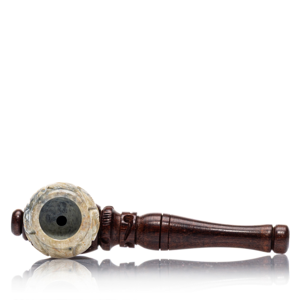 Holzpfeife mit Specksteinkopf
