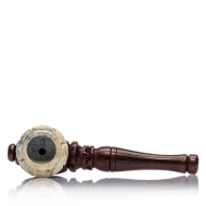 Holzpfeife mit Specksteinkopf