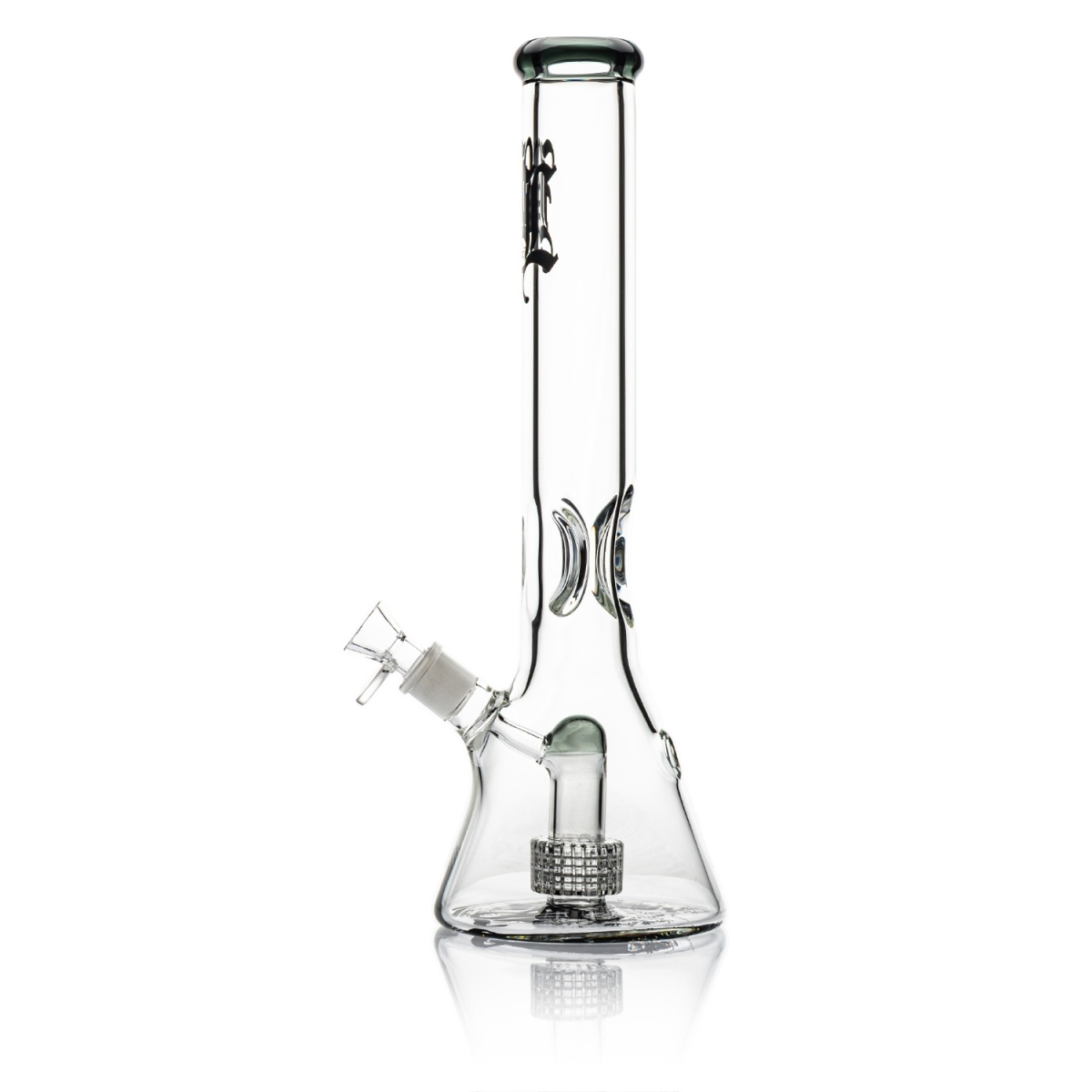 Black Leaf - Beakerbong Ice mit Trommelperkolator - Schwarz