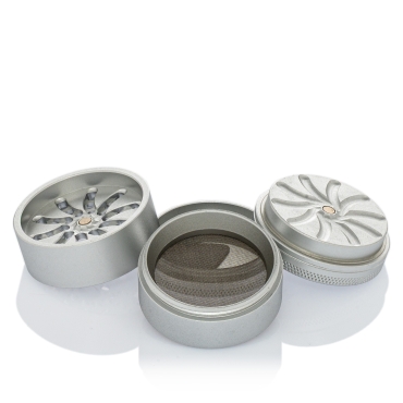 Black Leaf - Masher Aluminium Grinder 4-tlg. - Silber