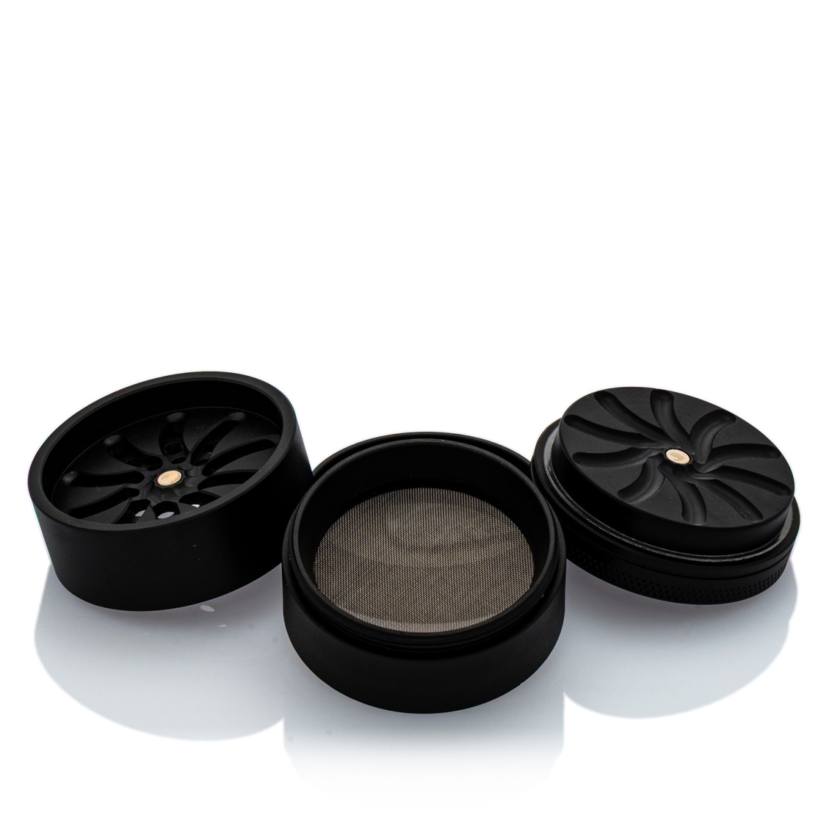 Black Leaf - Masher Aluminium Grinder 4-tlg. - Schwarz