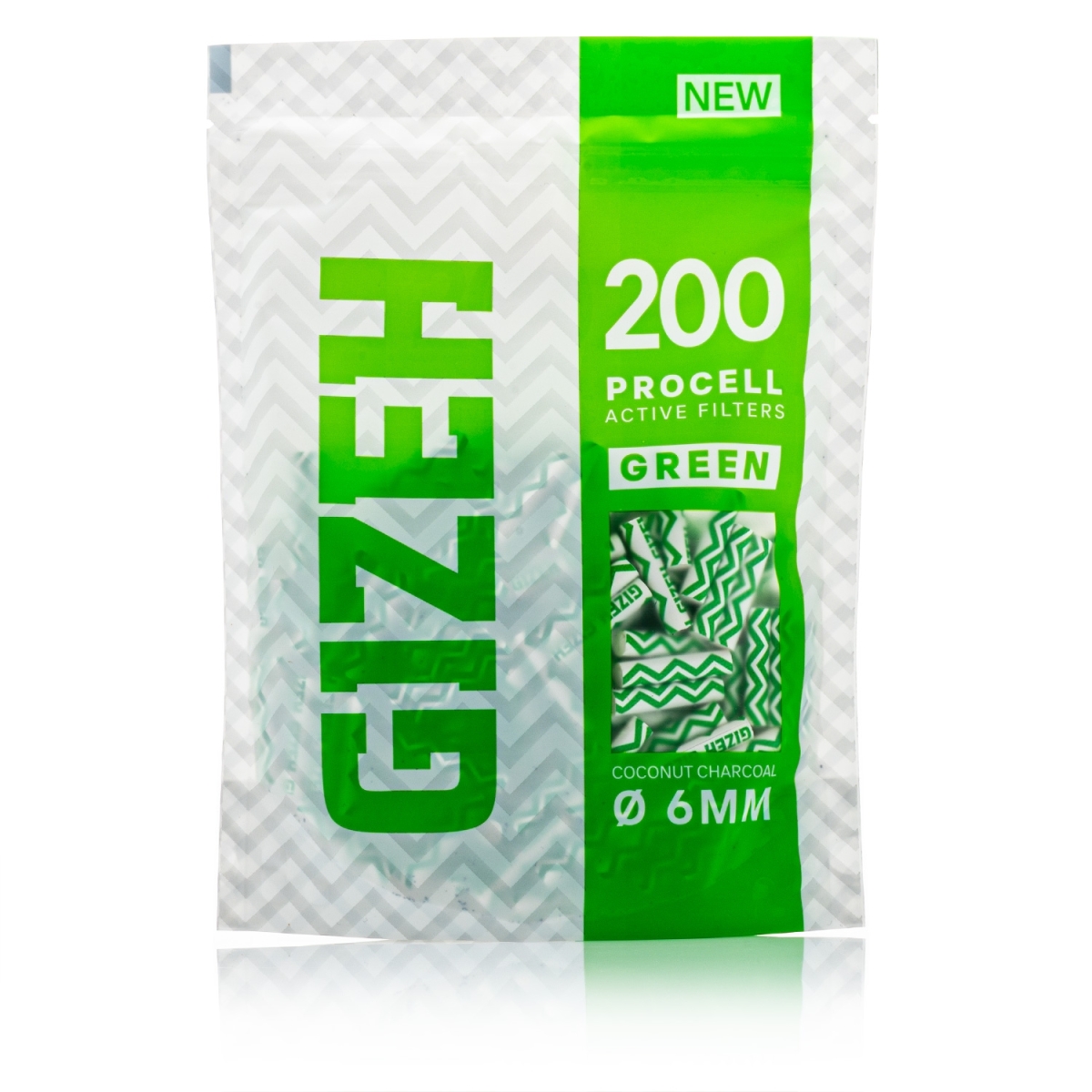GIZEH - ProCell 6mm - Green (200 Stück)