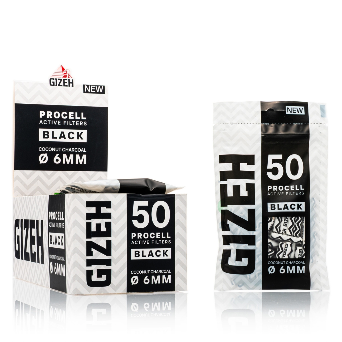 GIZEH - ProCell 6mm Box (10 x 50) - Black