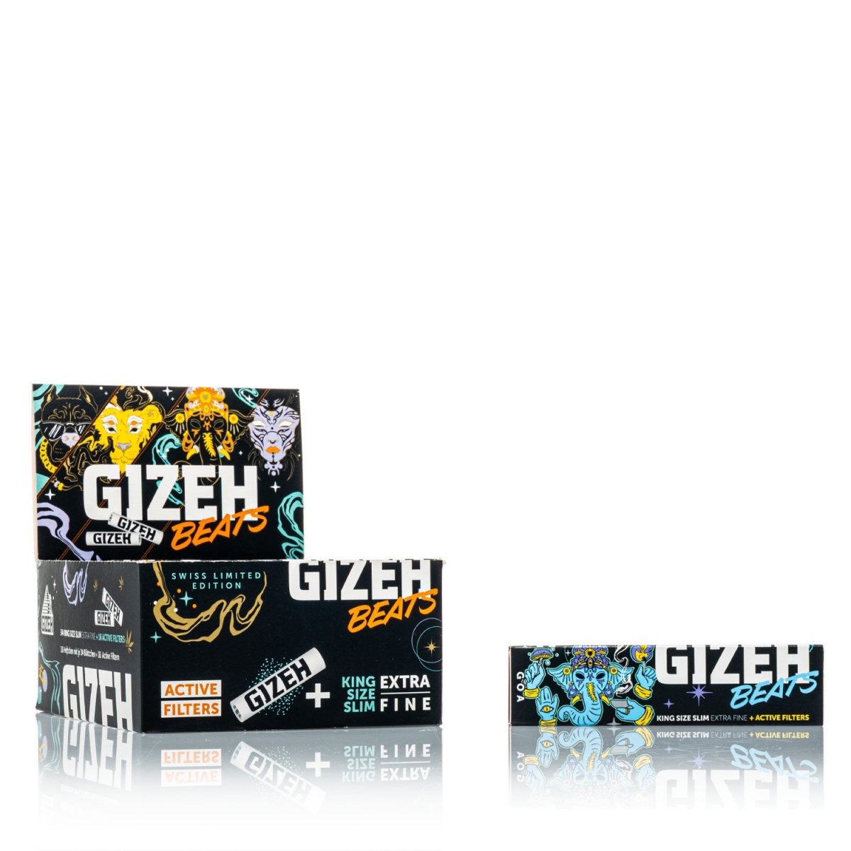 Gizeh - Beats Swiss Edition King Size Slim + Active Filter Box (16 Stk.)