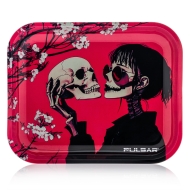 Pulsar - Design Series Large Metal Rolling Tray - Sakura Skulls