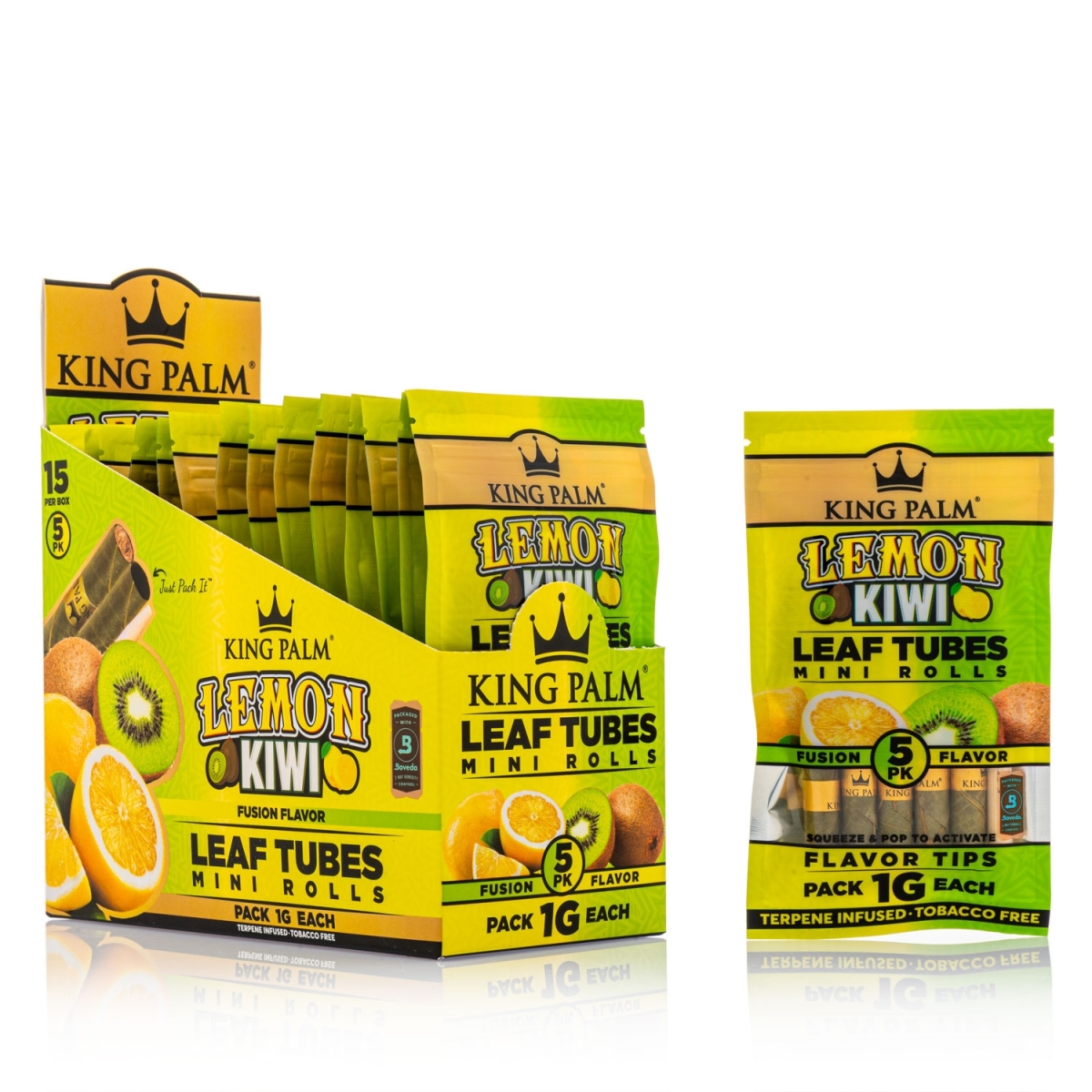 King Palm Wrap - 5 x Mini - Lemon Kiwi - Box 15