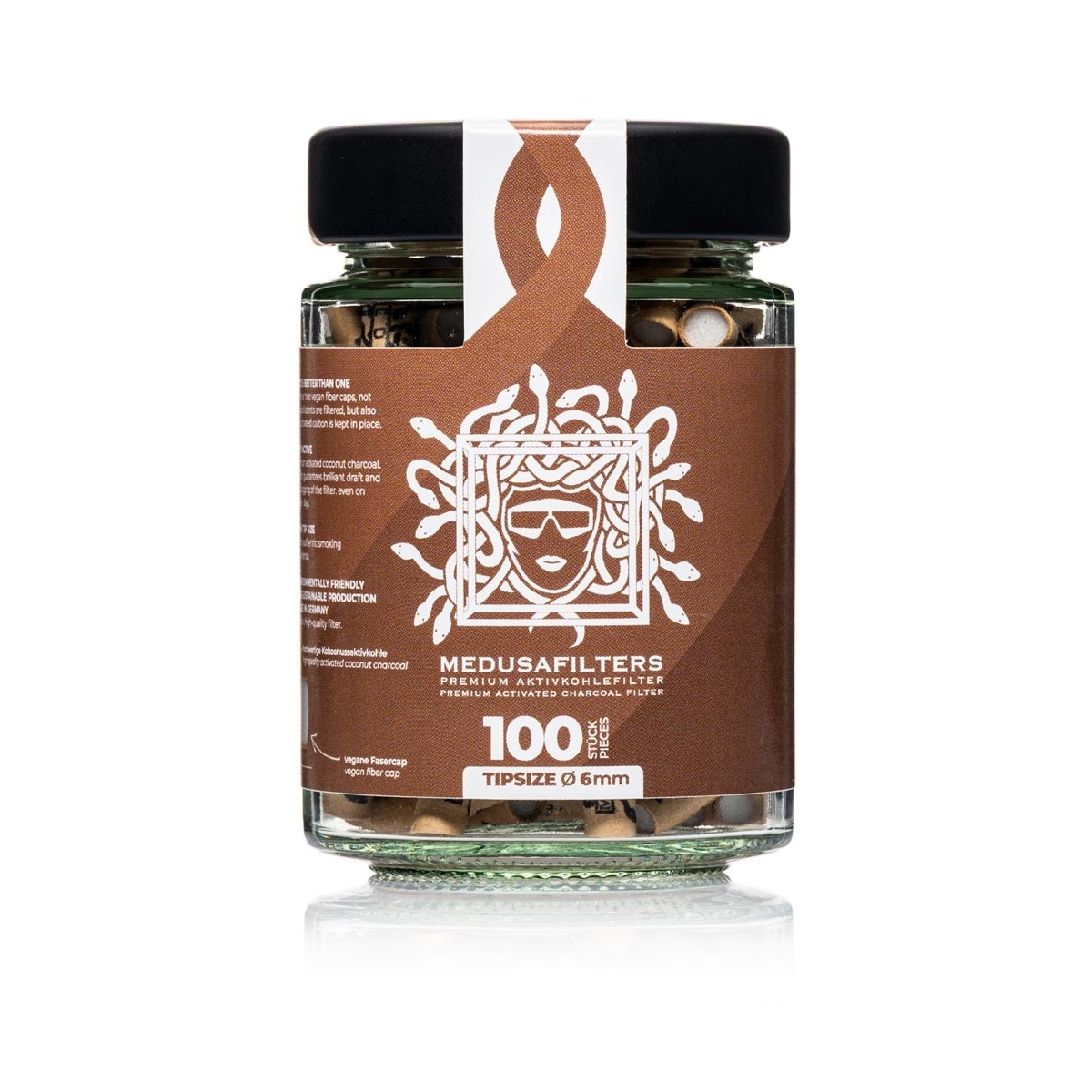 Medusa Aktivkohlefilter Organic Glas 100 Stück