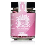 Medusa Aktivkohlefilter Rose Glas 100 Stück