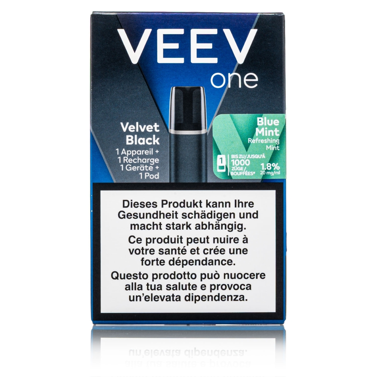 VEEV ONE - Velvet Black Starter Kit - Blue Mint