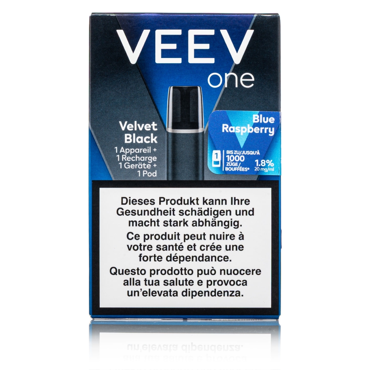 VEEV ONE - Velvet Black Starter Kit - Blue Raspberry