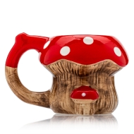 Keramik Bong-Tasse - Red Mushroom