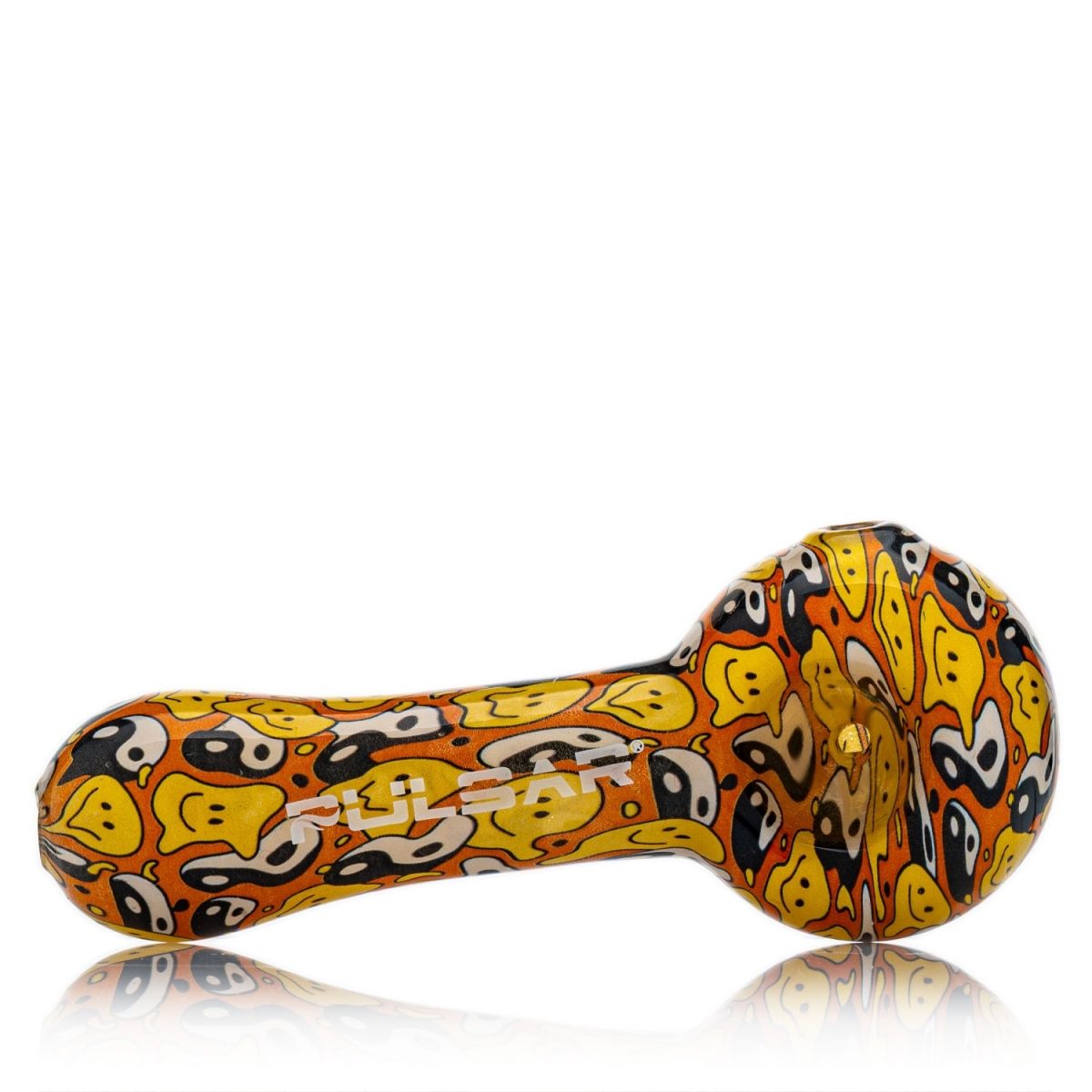 Pulsar - Inside Print Glass Spoon Pipe - Yin Yang Y'all