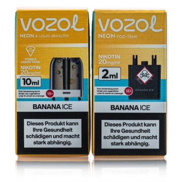Vozol Neon Plug Max Liquid Pod - Banana ICE - 20mg