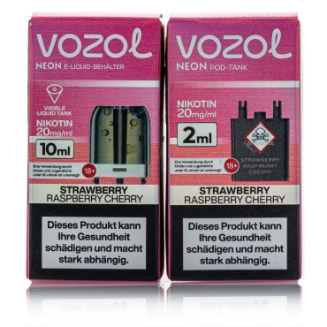 Vozol Neon Plug Max Liquid Pod - Strawberry Raspberry Cherry - 20mg