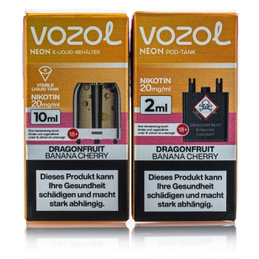 Vozol Neon Plug Max Liquid Pod - Dragonfruit Banana Cherry - 20mg