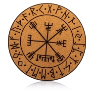 Shisha Untersetzer aus Kork - Vegvisir