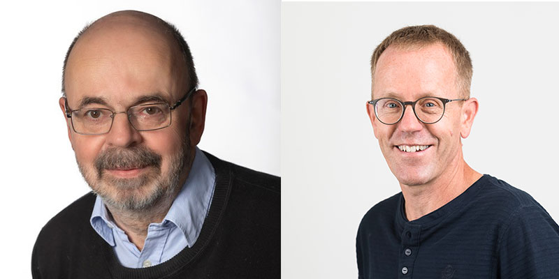 Prof. Dr. Bernhard-Michael Mayer, Leiter der Abteilung für Pharmakologie und Toxikologie an der Universität Graz (links), und Prof. Dr. med. Philip Bruggmann, Co-Chefarzt Innere Medizin am Arud Zentrum für Suchtmedizin Zürich (rechts)