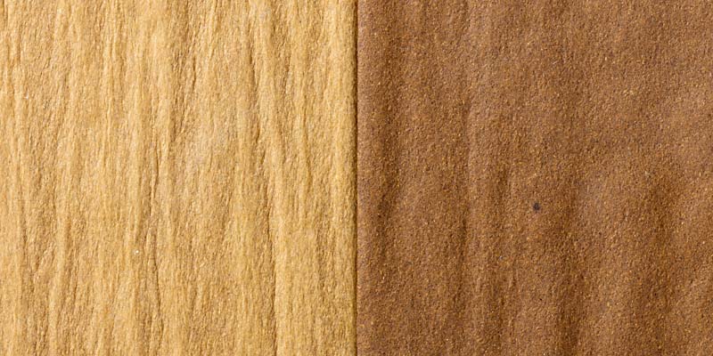 Nahaufnahme von zwei verschiedenen Texturen bei Blunts ohne Tabak.