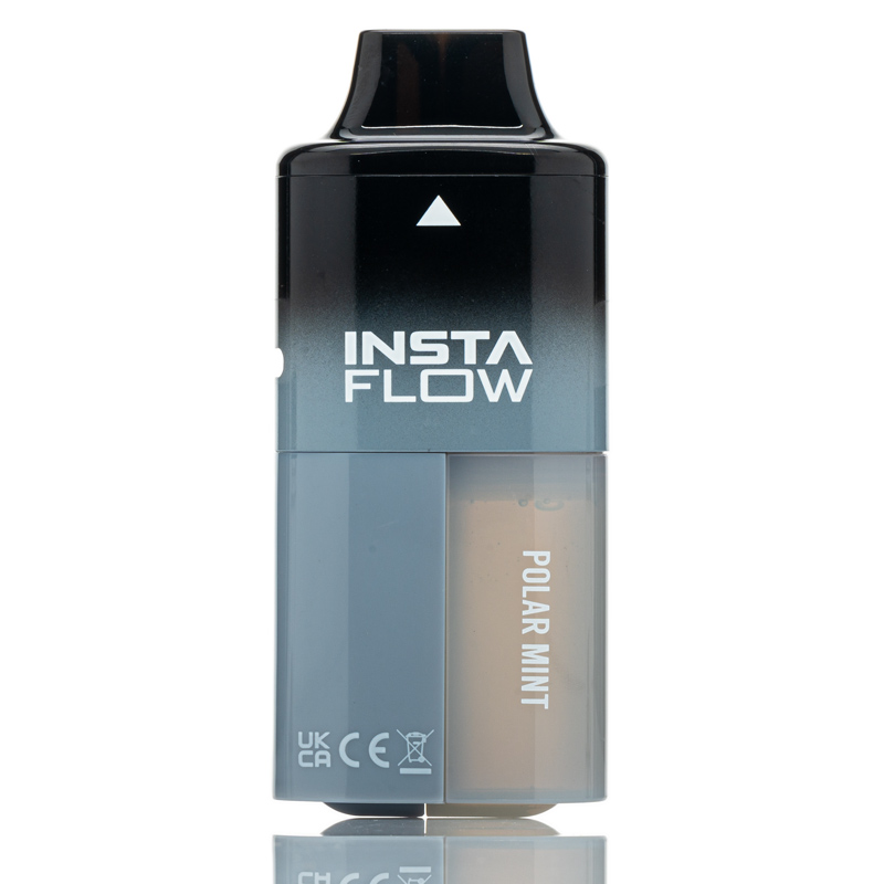 Technische Spezifikationen der Smokee Vape Instaflow 5000 Einweg-E-Zigarette, einschliesslich Zuganzahl, Akkulaufzeit und Geschmacksvarianten.